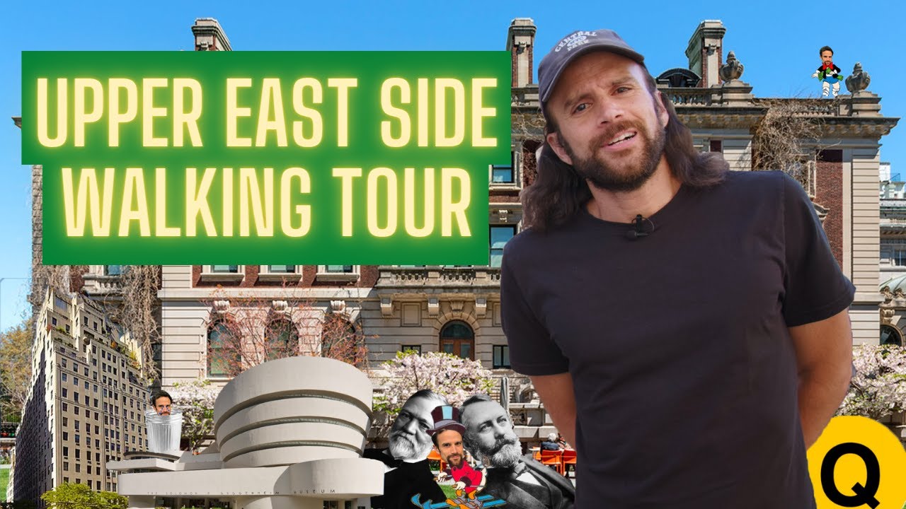 A walking tour view of the Upper East Side neighborhood in New York City